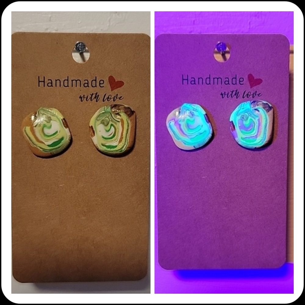 "Ugly Sweater" UV Reactive Handmade Earrings